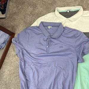 2 Calvin Klein Liquid Cotton Polos